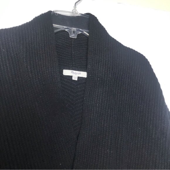 Madewell Sculptor Cardigan Sweater Cocoon Merino Wool Chevron Knit Dolman Sleeve - Picture 5 of 14